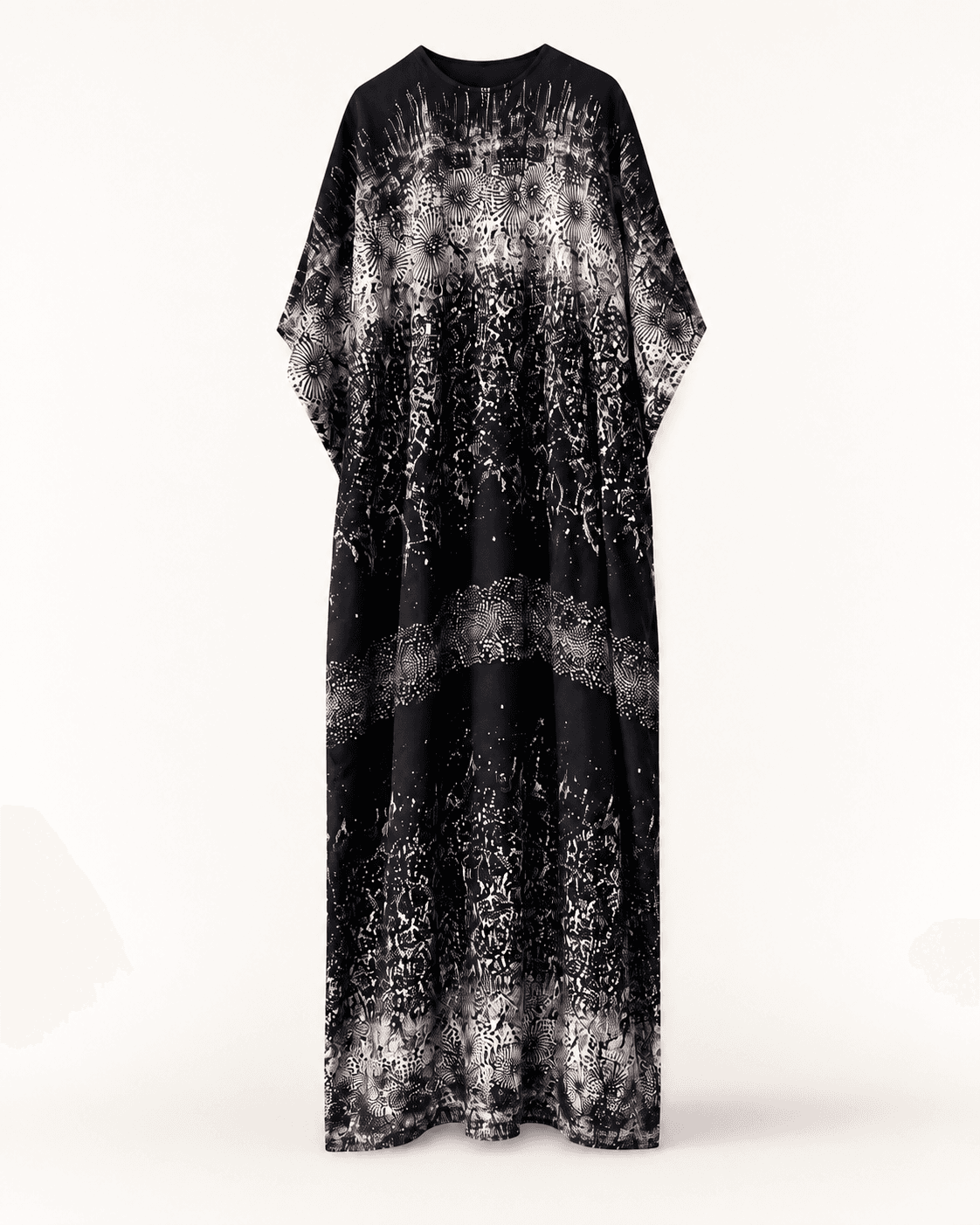 Black Abstract Print Kaftan product photo