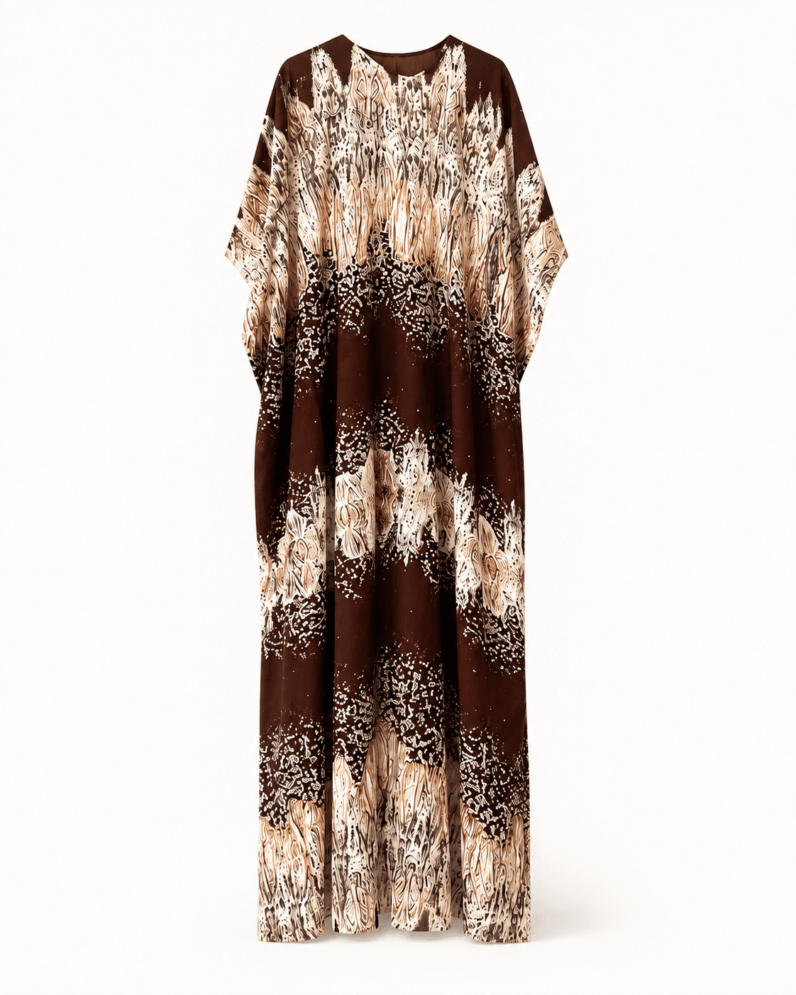 Brown Abstract Print Kaftan product photo