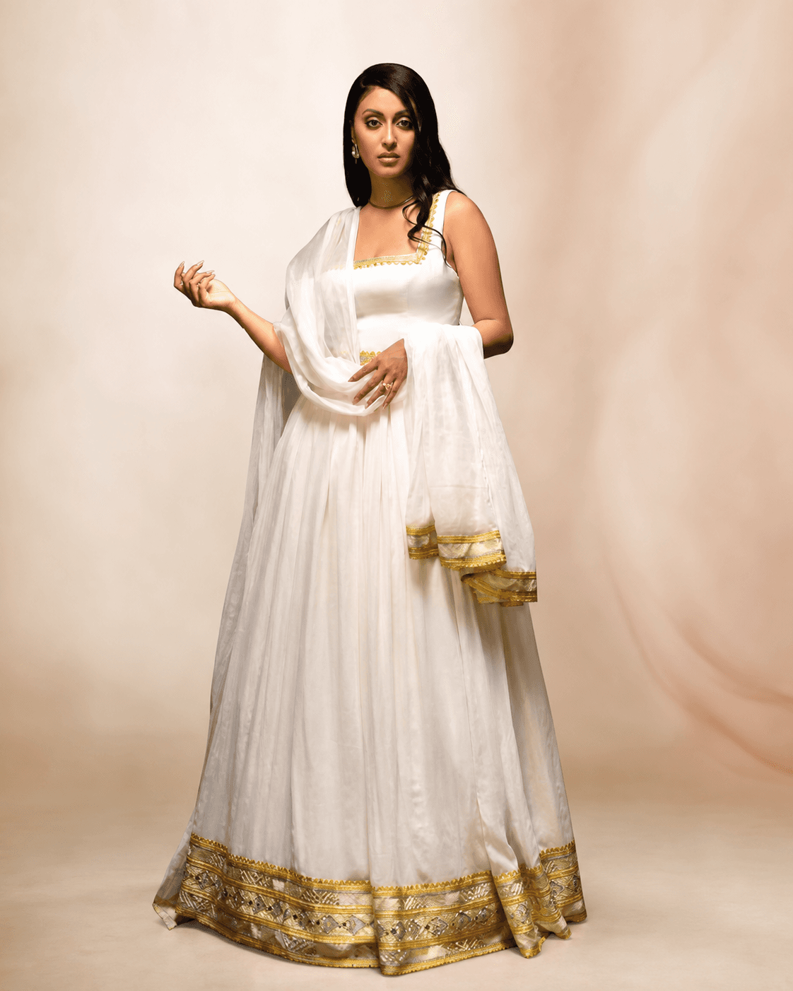 Ivory & Gold Traditional Dress product photo
