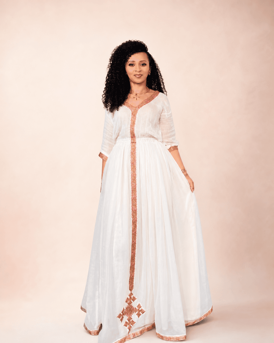 Rose Gold Traditional Dress
